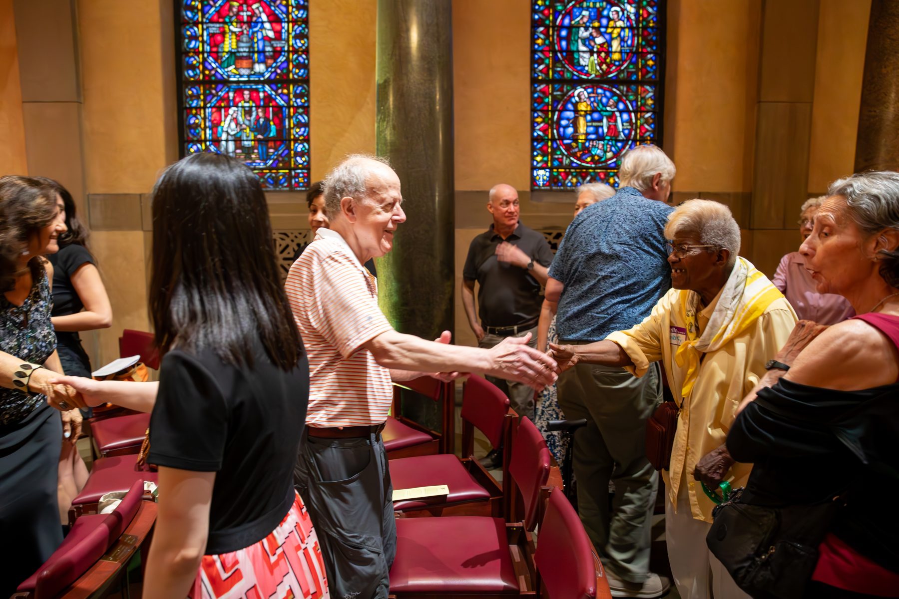 Passing the peace during Imagine Worship